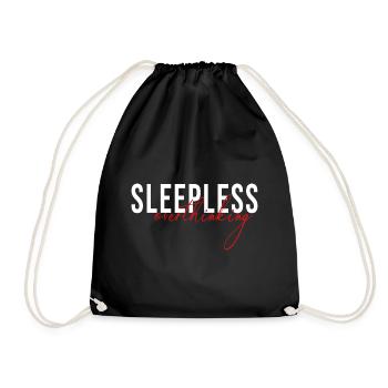 sleepless overthinking - Turnbeutel - Schwarz - Vorne