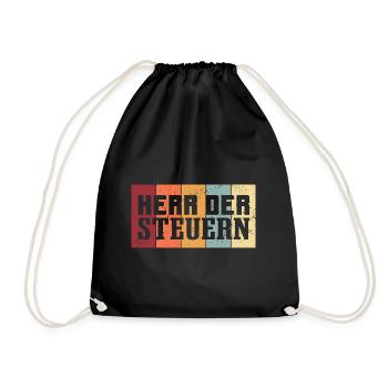 Herr Der Steuern Steuerberater Finanzamt Geschenk - Turnbeutel - Schwarz - Vorne