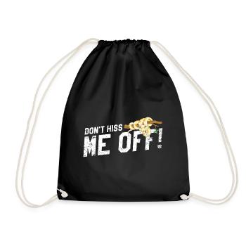 King python design for snake lovers - Drawstring Bag - black - Front