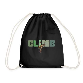 Bouldering Climbing Sports Gym Wall - Drawstring Bag - black - Front