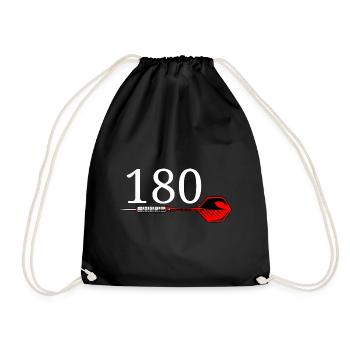 Perfect Score Darts Tee - "180" Maximum Throw - Drawstring Bag - black - Front