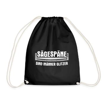 Sägespäne sind Männer Glitzer Tischler Schreiner H - Turnbeutel - Schwarz - Vorne