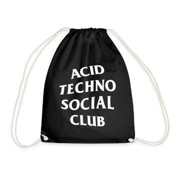Acid Techno Social Club - Drawstring Bag - black - Front