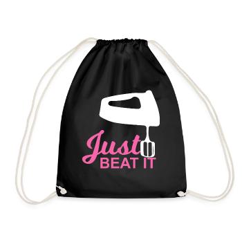 Just beat! - Gift - Drawstring Bag - black - Front