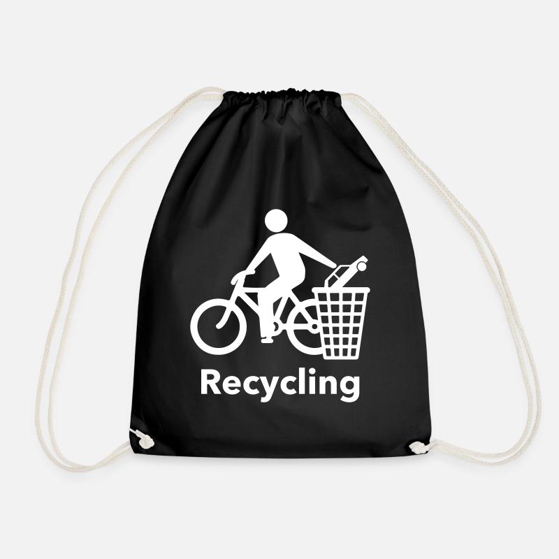 Recycling - Drawstring Bag - black