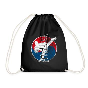 Teakwondo martial arts martial arts - Drawstring Bag - black - Front
