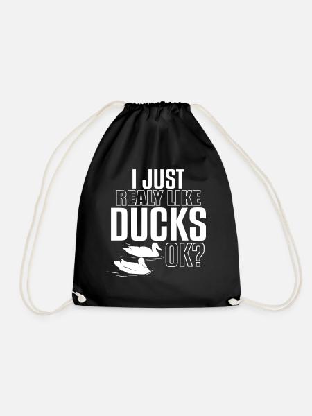 Ich mag Enten - Turnbeutel - Schwarz