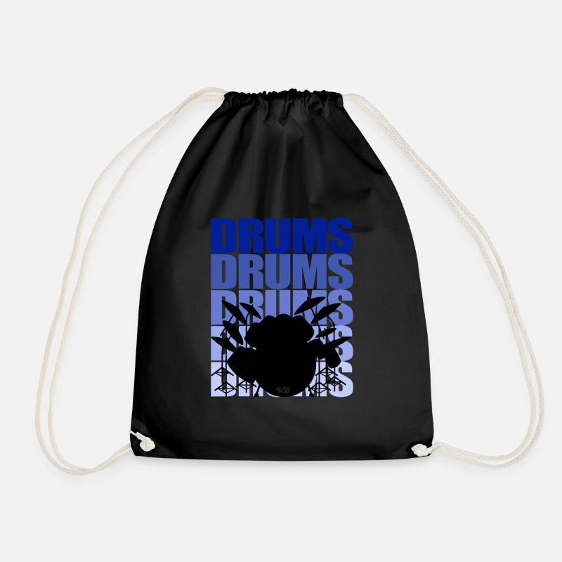 Drums blue - Turnbeutel - Schwarz