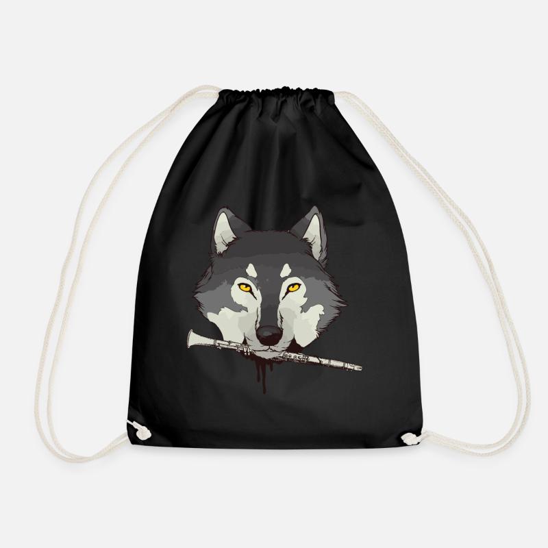 Funny clarinet gift for clarinettists, - Drawstring Bag - black
