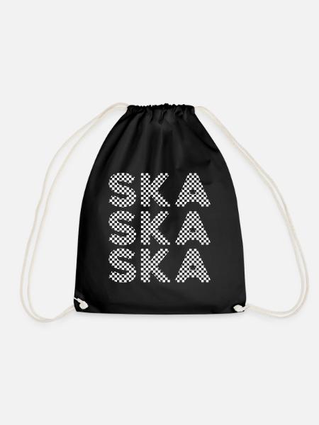 Ska ska ska - ska music rude boy - Drawstring Bag - black