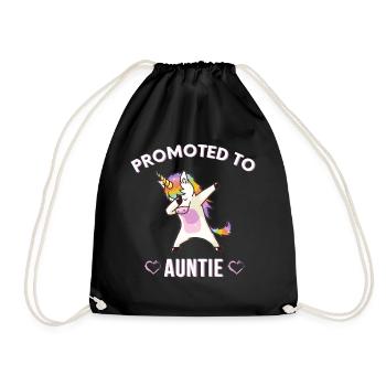 Promu à tante, tante mignonne, nouvelle tante, drôle - Sac de sport léger - noir - Devant