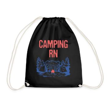 Camping RN Camper Forest Camp Woods Vacation - Turnbeutel - Schwarz - Vorne