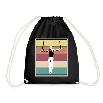 Anneaux de gymnastique masculine, gymnastes, gymnastique masculine - Sac de sport léger - noir - Devant