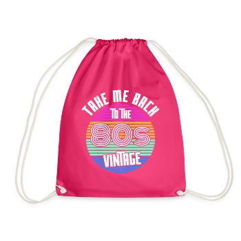 Leben in den Achtzigern - Turnbeutel - Fuchsia - Vorne