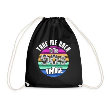 Born in the 90s - Drawstring Bag - black - Front