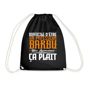 professeur barbu, citations barbe, cadeau Idée - Sac de sport léger - noir - Devant