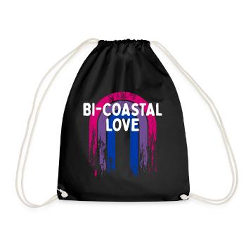 Bi-Coastal Love Bisexual Couples Bi Pride Lovers - Sac de sport léger - noir - Devant