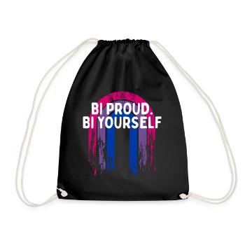 Bi Proud Bi Yourself Bisexuel Citation de motivation - Sac de sport léger - noir - Devant