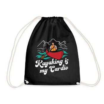Faire du kayak en tant qu'amateur de kayak - Sac de sport léger - noir - Devant
