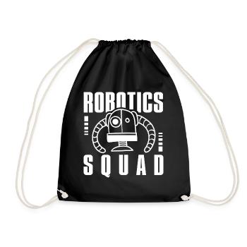 Robotics Squad Mechaniker Ingenieur Roboter - Turnbeutel - Schwarz - Vorne