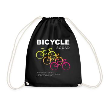 Bicycle Squad Cardio Radfahren Hobby - Turnbeutel - Schwarz - Vorne
