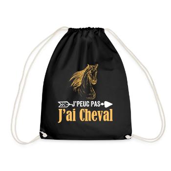 heval Humour Équitation Chevaux | J'ai Cheval - Sac de sport léger - noir - Devant