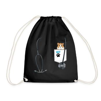 Future Veterinarian Costume School Career Day - Drawstring Bag - black - Front