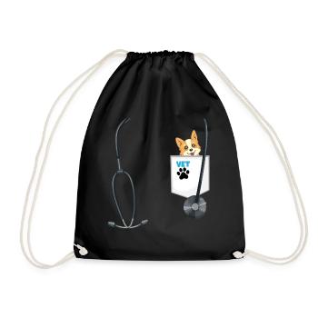 Future Veterinarian Costume School Career Day - Drawstring Bag - black - Front