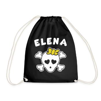 Pirate Elena Design for Girls and Women - Drawstring Bag - black - Front