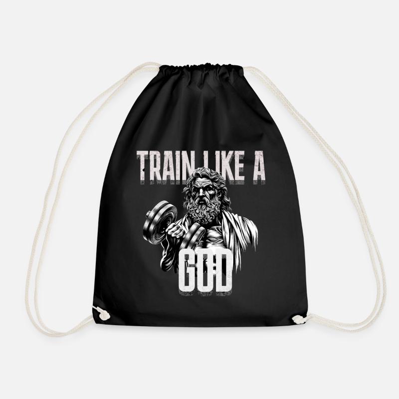 Train like a God Zeus Ancient Greece - Turnbeutel - Schwarz