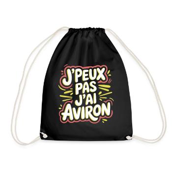 J'peux pas j'ai aviron - Sac de sport léger - noir - Devant