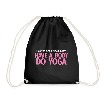 Yogalehrer Spruch Für Yogi Yoga - Turnbeutel - Schwarz - Vorne