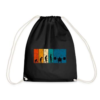 Musculation Bodybuilder GYM Evolution Rétro - Sac de sport léger - noir - Devant