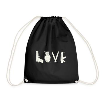 Weapons Love T-Shirt I Freedom Weapons - Drawstring Bag - black - Front