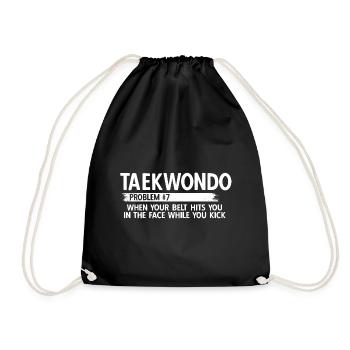 Koreanischer Kampfsport Taekwondo - Turnbeutel - Schwarz - Vorne