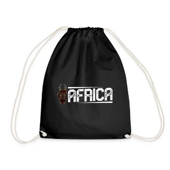 Africa Mask African Afro History - Drawstring Bag - black - Front