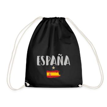 Espagne Maillot de football Drapeau espagnol - Sac de sport léger - noir - Devant