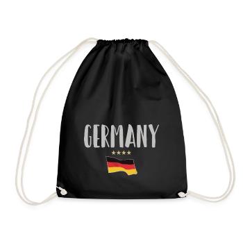 Allemagne Maillot de football Drapeau allemand - Sac de sport léger - noir - Devant