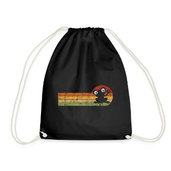 Frosch Frösche Geschenk für Kinder Lustig Witzig - Turnbeutel - Schwarz - Vorne
