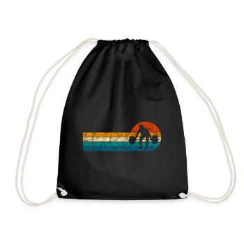 Musculation Bodybuilder GYM Fitnessstudio Retro - Sac de sport léger - noir - Devant