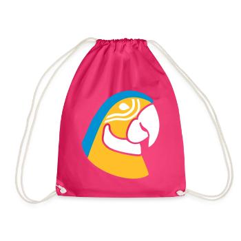parrot - Drawstring Bag - fuchsia - Front