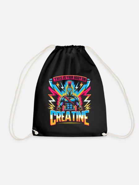Humour Créatine Sport Musculation - Sac de sport léger - noir