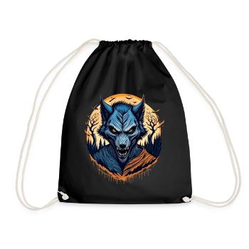 Gruseliges Halloween-partykostüm Werwolf - Drawstring Bag - black - Front