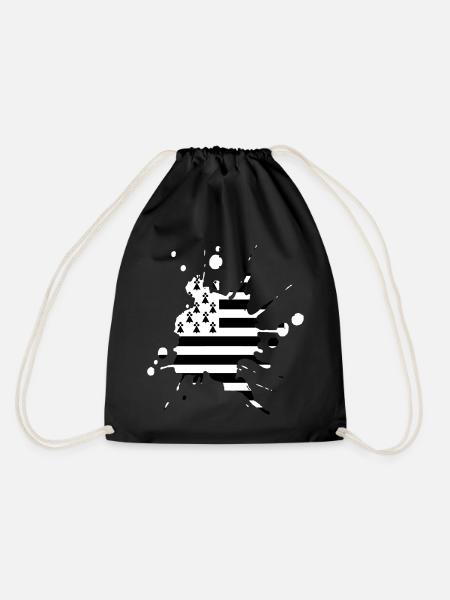 Tache drapeau Bretagne 2 - Sac de sport léger - noir