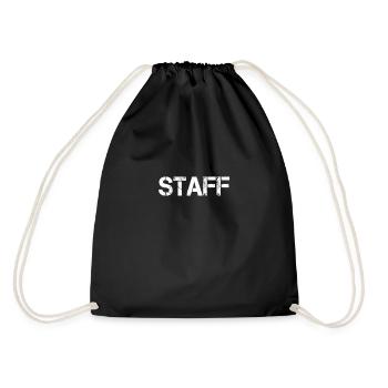 Staff Staff Crew Personal Team Band Security - Drawstring Bag - black - Back