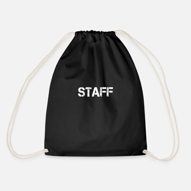 Staff Mitarbeiter Crew Personal Team Band Security - Turnbeutel - Schwarz
