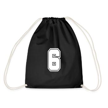 6 Numéro de dos Collegestyle Football Football - Sac de sport léger - noir - Dos