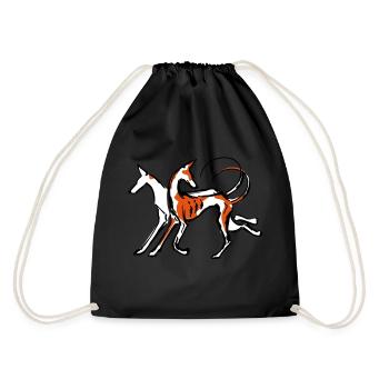 podi_duo - Drawstring Bag - black - Back