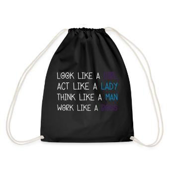 Look Like A Girl - Sac de sport léger - noir - Dos