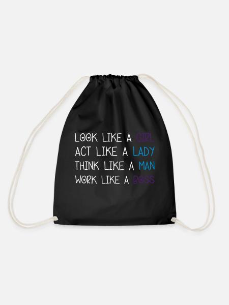 Look Like A Girl - Turnbeutel - Schwarz